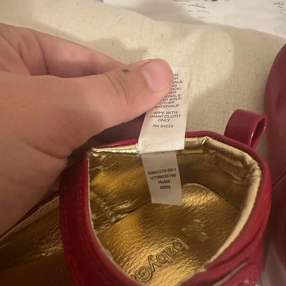 Baby Gap Red Patent Leather Oxford Flats (Infant Size 5)